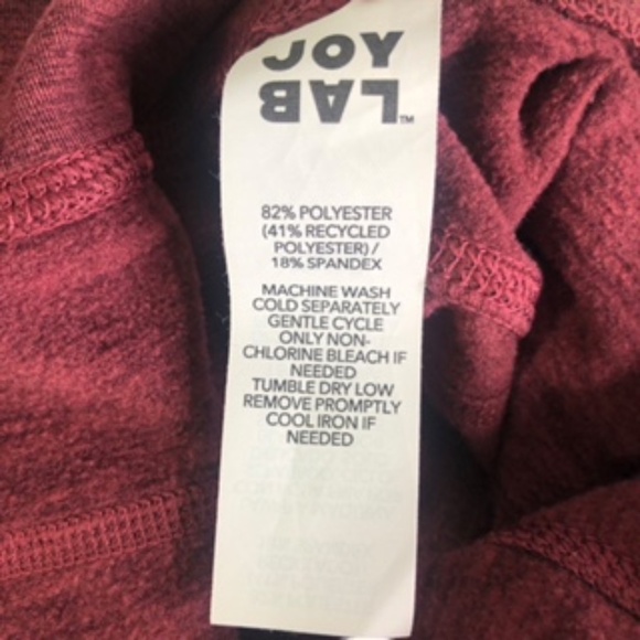 NWOT Joy Lab Burgundy Jog Pant with Ankle Band Size S - Picture 6 of 6
